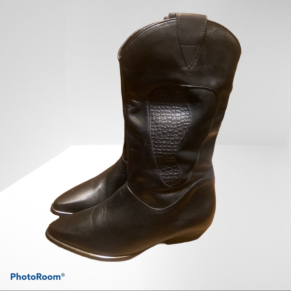 AJ Valenci Black Western Boots